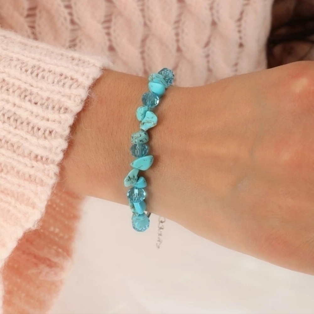 Turquoise  Stone Beaded Bracelet